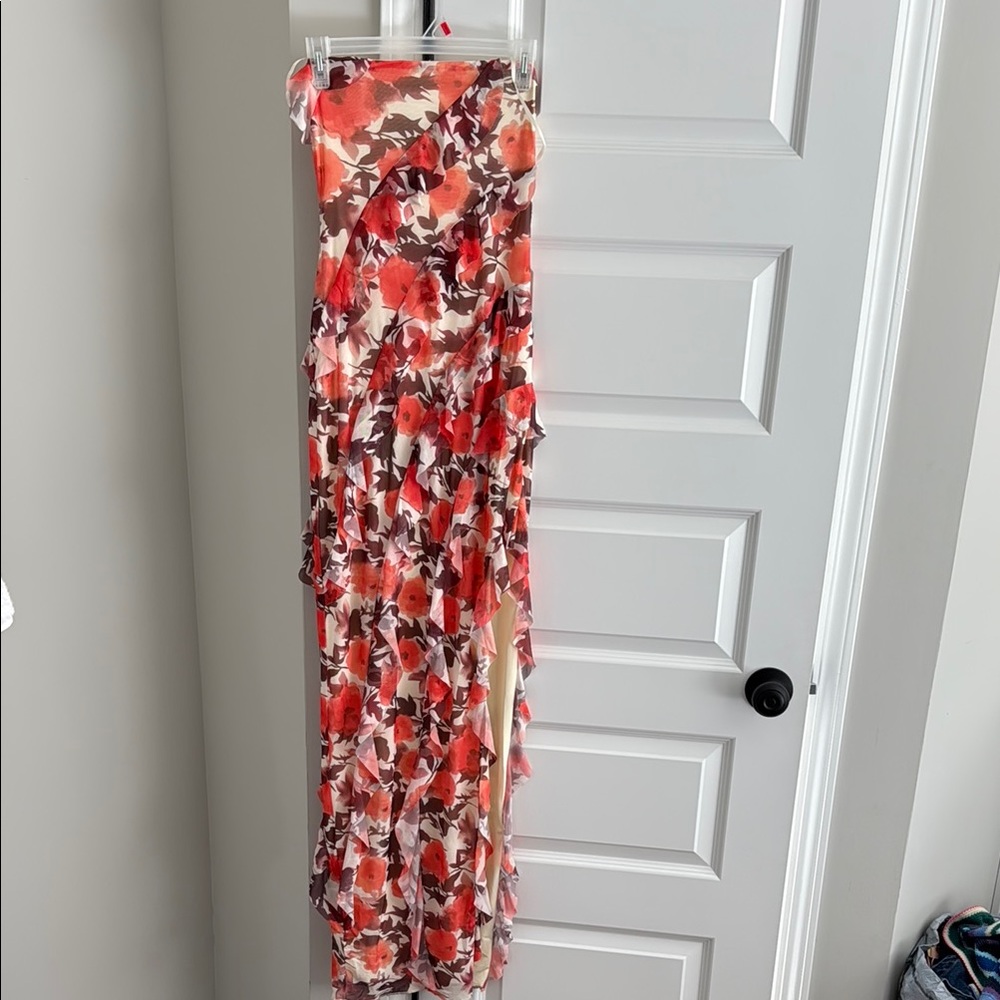 Floral Maxi Dress with Ruffle Details